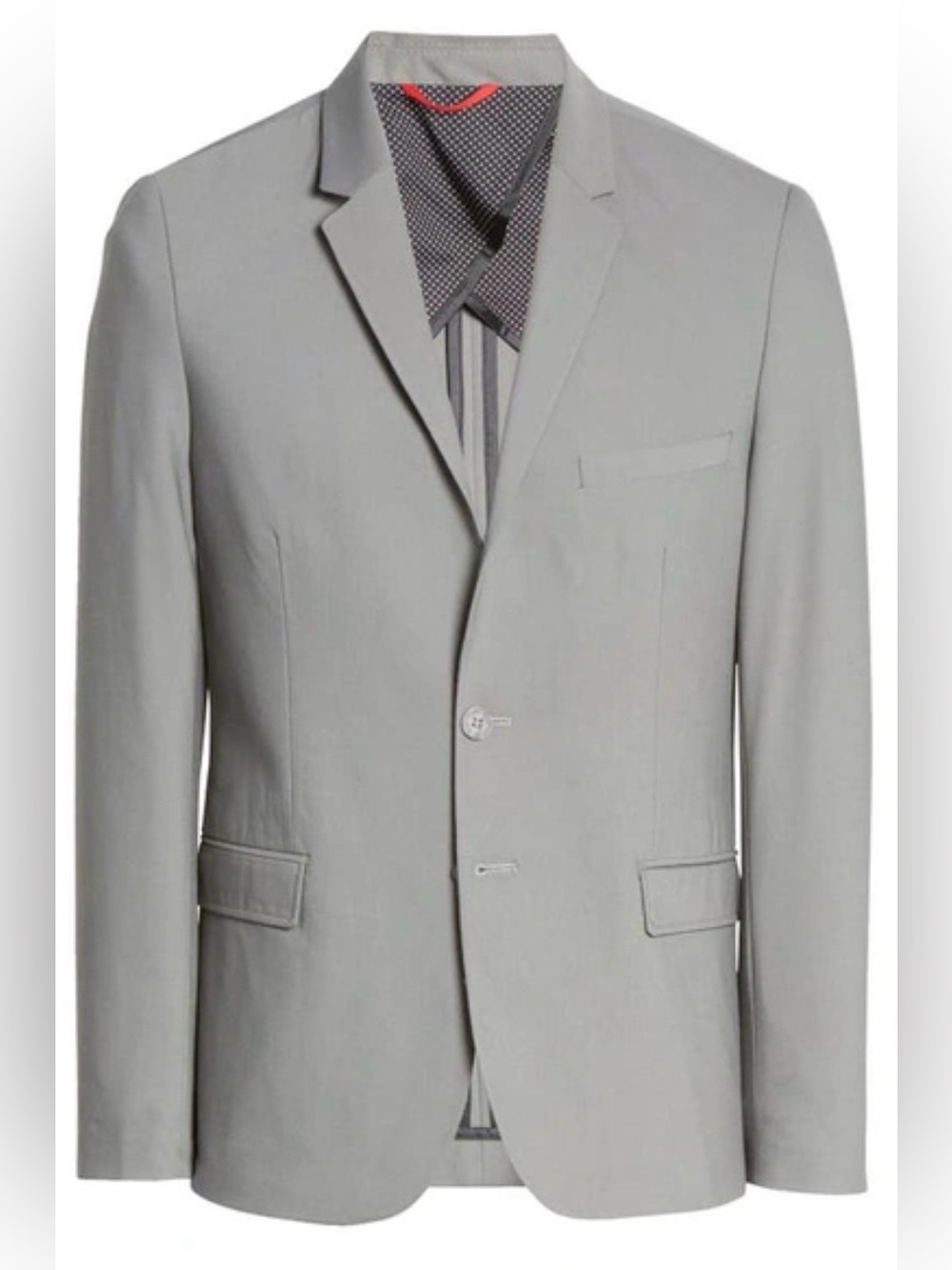 New! Stone Rose Designer Mens Light Gray Stretch Performance Blazer — Size XL